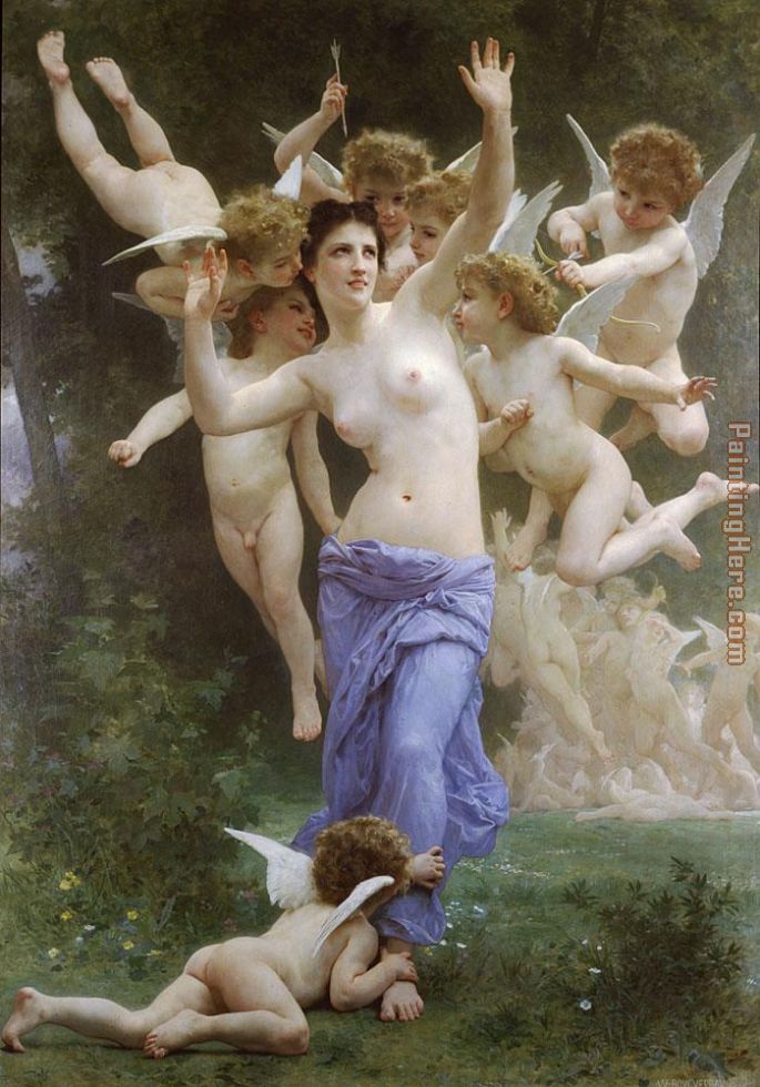 The Wasp's Nest painting - William Bouguereau The Wasp's Nest art painting
